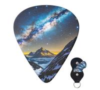 Guitar Picks 6 Pcs 3 Different Thickness Personalized Guitar Plectrums With Storage Box Universe Milky Way Galaxy Guitar Picks Medium Thin Guitar Accessories (0.46mm, 0.71mm, 0.96mm)