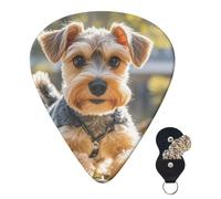 Guitar Picks 6 Pcs 3 Different Thickness Personalized Guitar Plectrums With Storage Box Yorkie Puppy Guitar Picks Medium Thin Guitar Accessories (0.46mm, 0.71mm, 0.96mm)