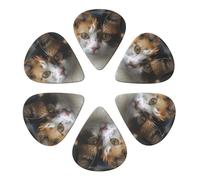 Guitar Picks 6 Pcs A Cat Print Guitar Plectrums for Bass Electric Acoustic Guitars Ukulele