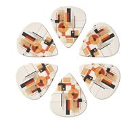 Guitar Picks 6 Pcs Abstract Shapes Print Guitar Plectrums for Bass Electric Acoustic Guitars Ukulele
