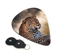 Guitar Picks 6 Pcs African Animal Leopard Print Guitar Plectrums for Bass Electric Acoustic Guitars Ukulele