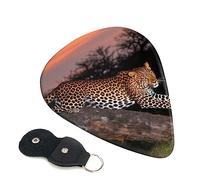 Guitar Picks 6 Pcs African Leopard Print Guitar Plectrums for Bass Electric Acoustic Guitars Ukulele