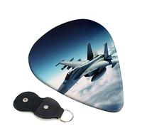 Guitar Picks 6 Pcs Aircraft Fighter Jets Print Guitar Plectrums for Bass Electric Acoustic Guitars Ukulele