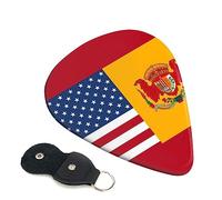 Guitar Picks 6 Pcs American Spain Flag Print Guitar Plectrums for Bass Electric Acoustic Guitars Ukulele