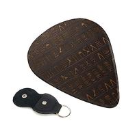 Guitar Picks 6 Pcs Ancient Egyptian Hieroglyph Print Guitar Plectrums for Bass Electric Acoustic Guitars Ukulele