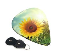 Guitar Picks 6 Pcs Beautiful Sunflower Print Guitar Plectrums for Bass Electric Acoustic Guitars Ukulele