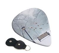 Guitar Picks 6 Pcs Birds in the park on a snowy day Print Guitar Plectrums for Bass Electric Acoustic Guitars Ukulele