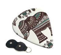 Guitar Picks 6 Pcs Bohemian Elephant Pattern Print Guitar Plectrums for Bass Electric Acoustic Guitars Ukulele