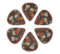 Guitar Picks 6 Pcs Butterflies Print Guitar Plectrums for Bass Electric Acoustic Guitars Ukulele