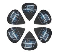 Guitar Picks 6 Pcs Car in the Rain Print Guitar Plectrums for Bass Electric Acoustic Guitars Ukulele