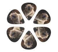 Guitar Picks 6 Pcs Cat on Blanket Print Guitar Plectrums for Bass Electric Acoustic Guitars Ukulele