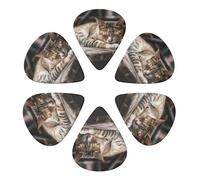 Guitar Picks 6 Pcs Cat Sleeping Print Guitar Plectrums for Bass Electric Acoustic Guitars Ukulele