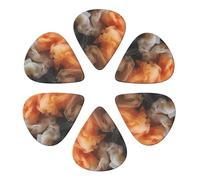 Guitar Picks 6 Pcs Close-Up of Smoke Print Guitar Plectrums for Bass Electric Acoustic Guitars Ukulele