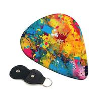 Guitar Picks 6 Pcs Colorful Abstract Painting Print Guitar Plectrums for Bass Electric Acoustic Guitars Ukulele