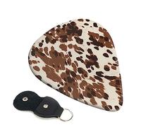 Guitar Picks 6 Pcs Cow camo Pattern Print Guitar Plectrums for Bass Electric Acoustic Guitars Ukulele