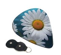 Guitar Picks 6 Pcs Daisy Flowers Print Guitar Plectrums for Bass Electric Acoustic Guitars Ukulele