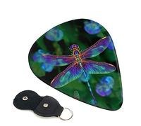 Guitar Picks 6 Pcs Dragonfly Print Guitar Plectrums for Bass Electric Acoustic Guitars Ukulele