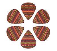 Guitar Picks 6 Pcs Folk Art Boho Print Guitar Plectrums for Bass Electric Acoustic Guitars Ukulele