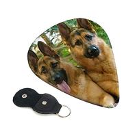 Guitar Picks 6 Pcs German Shepherd Dogs Print Guitar Plectrums for Bass Electric Acoustic Guitars Ukulele