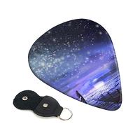 Guitar Picks 6 Pcs girl looking at stars Print Guitar Plectrums for Bass Electric Acoustic Guitars Ukulele