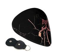 Guitar Picks 6 Pcs Gold Marbling Texture Print Guitar Plectrums for Bass Electric Acoustic Guitars Ukulele