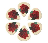Guitar Picks 6 Pcs Gothic Rose Print Guitar Plectrums for Bass Electric Acoustic Guitars Ukulele