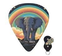 Guitar Picks 6 Pcs Guitar Plectrums with Storage Box 3 Different Thickness A cute elephant Guitar Picks Accessories Bass Pick for Electric Ukulele 2Pcs 0.46mm, 2Pcs 0.96mm, 2Pcs 0.71mm