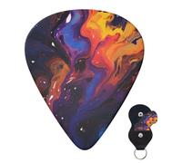 Guitar Picks 6 Pcs Guitar Plectrums with Storage Box 3 Different Thickness Abstract texture fluid Guitar Picks Accessories Bass Pick for Electric Ukulele 2Pcs 0.46mm, 2Pcs 0.96mm, 2Pcs 0.71mm
