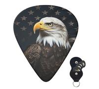Guitar Picks 6 Pcs Guitar Plectrums with Storage Box 3 Different Thickness American bald eagle Guitar Picks Accessories Bass Pick for Electric Ukulele 2Pcs 0.46mm, 2Pcs 0.96mm, 2Pcs 0.71mm