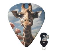 Guitar Picks 6 Pcs Guitar Plectrums with Storage Box 3 Different Thickness Beautiful giraffe Guitar Picks Accessories Bass Pick for Electric Ukulele 2Pcs 0.46mm, 2Pcs 0.96mm, 2Pcs 0.71mm