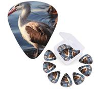 Guitar Picks 6 Pcs Guitar Plectrums with Storage Box 3 Different Thickness Bird in the lake Guitar Picks Accessories Bass Pick for Electric Ukulele 2Pcs 0.46mm, 2Pcs 0.96mm, 2Pcs 0.71mm
