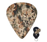 Guitar Picks 6 Pcs Guitar Plectrums with Storage Box 3 Different Thickness Brown leopard camouflage Guitar Picks Accessories Bass Pick for Electric Ukulele 2Pcs 0.46mm, 2Pcs 0.96mm, 2Pcs 0.71mm