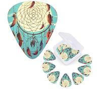 Guitar Picks 6 Pcs Guitar Plectrums with Storage Box 3 Different Thickness Catch Dream Net Guitar Picks Accessories Bass Pick for Electric Ukulele 2Pcs 0.46mm, 2Pcs 0.96mm, 2Pcs 0.71mm