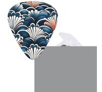 Guitar Picks 6 Pcs Guitar Plectrums with Storage Box 3 Different Thickness Chinese pattern Guitar Picks Accessories Bass Pick for Electric Ukulele 2Pcs 0.46mm, 2Pcs 0.96mm, 2Pcs 0.71mm