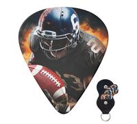 Guitar Picks 6 Pcs Guitar Plectrums with Storage Box 3 Different Thickness Cool American Football Guitar Picks Accessories Bass Pick for Electric Ukulele 2Pcs 0.46mm, 2Pcs 0.96mm, 2Pcs 0.71mm