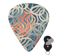 Guitar Picks 6 Pcs Guitar Plectrums with Storage Box 3 Different Thickness Coral coloured patterns Guitar Picks Accessories Bass Pick for Electric Ukulele 2Pcs 0.46mm, 2Pcs 0.96mm, 2Pcs 0.71mm
