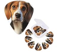 Guitar Picks 6 Pcs Guitar Plectrums with Storage Box 3 Different Thickness Cute Beagle Dog Guitar Picks Accessories Bass Pick for Electric Ukulele 2Pcs 0.46mm, 2Pcs 0.96mm, 2Pcs 0.71mm