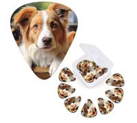 Guitar Picks 6 Pcs Guitar Plectrums with Storage Box 3 Different Thickness Cute Dogs Animal Guitar Picks Accessories Bass Pick for Electric Ukulele 2Pcs 0.46mm, 2Pcs 0.96mm, 2Pcs 0.71mm