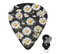 Guitar Picks 6 Pcs Guitar Plectrums with Storage Box 3 Different Thickness Daisy Guitar Picks Accessories Bass Pick for Electric Ukulele 2Pcs 0.46mm, 2Pcs 0.96mm, 2Pcs 0.71mm