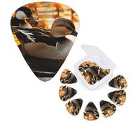 Guitar Picks 6 Pcs Guitar Plectrums with Storage Box 3 Different Thickness Duck by the lake Guitar Picks Accessories Bass Pick for Electric Ukulele 2Pcs 0.46mm, 2Pcs 0.96mm, 2Pcs 0.71mm