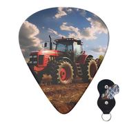 Guitar Picks 6 Pcs Guitar Plectrums with Storage Box 3 Different Thickness Fantasy Farm Tractor Guitar Picks Accessories Bass Pick for Electric Ukulele 2Pcs 0.46mm, 2Pcs 0.96mm, 2Pcs 0.71mm