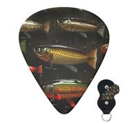 Guitar Picks 6 Pcs Guitar Plectrums with Storage Box 3 Different Thickness Fishing Lure Style Guitar Picks Accessories Bass Pick for Electric Ukulele 2Pcs 0.46mm, 2Pcs 0.96mm, 2Pcs 0.71mm