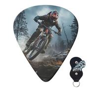 Guitar Picks 6 Pcs Guitar Plectrums with Storage Box 3 Different Thickness Mountain Bike Tournament Guitar Picks Accessories Bass Pick for Electric Ukulele 2Pcs 0.46mm, 2Pcs 0.96mm, 2Pcs 0.71mm