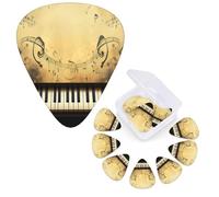 Guitar Picks 6 Pcs Guitar Plectrums with Storage Box 3 Different Thickness Musical work Guitar Picks Accessories Bass Pick for Electric Ukulele 2Pcs 0.46mm, 2Pcs 0.96mm, 2Pcs 0.71mm