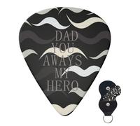 Guitar Picks 6 Pcs Guitar Plectrums with Storage Box 3 Different Thickness My hero Guitar Picks Accessories Bass Pick for Electric Ukulele 2Pcs 0.46mm, 2Pcs 0.96mm, 2Pcs 0.71mm