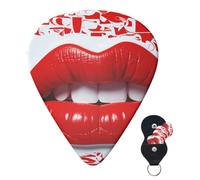 Guitar Picks 6 Pcs Guitar Plectrums with Storage Box 3 Different Thickness Printing Lips Guitar Picks Accessories Bass Pick for Electric Ukulele 2Pcs 0.46mm, 2Pcs 0.96mm, 2Pcs 0.71mm