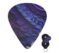 Guitar Picks 6 Pcs Guitar Plectrums with Storage Box 3 Different Thickness Purple abstract elements Guitar Picks Accessories Bass Pick for Electric Ukulele 2Pcs 0.46mm, 2Pcs 0.96mm, 2Pcs 0.71mm