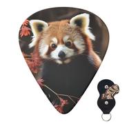 Guitar Picks 6 Pcs Guitar Plectrums with Storage Box 3 Different Thickness Red Pandas Guitar Picks Accessories Bass Pick for Electric Ukulele 2Pcs 0.46mm, 2Pcs 0.96mm, 2Pcs 0.71mm