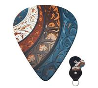 Guitar Picks 6 Pcs Guitar Plectrums with Storage Box 3 Different Thickness Spiral and curve patterns Guitar Picks Accessories Bass Pick for Electric Ukulele 2Pcs 0.46mm, 2Pcs 0.96mm, 2Pcs 0.71mm
