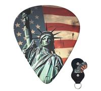 Guitar Picks 6 Pcs Guitar Plectrums with Storage Box 3 Different Thickness Statue against the background Guitar Picks Accessories Bass Pick for Electric Ukulele 2Pcs 0.46mm, 2Pcs 0.96mm, 2Pcs 0.71mm